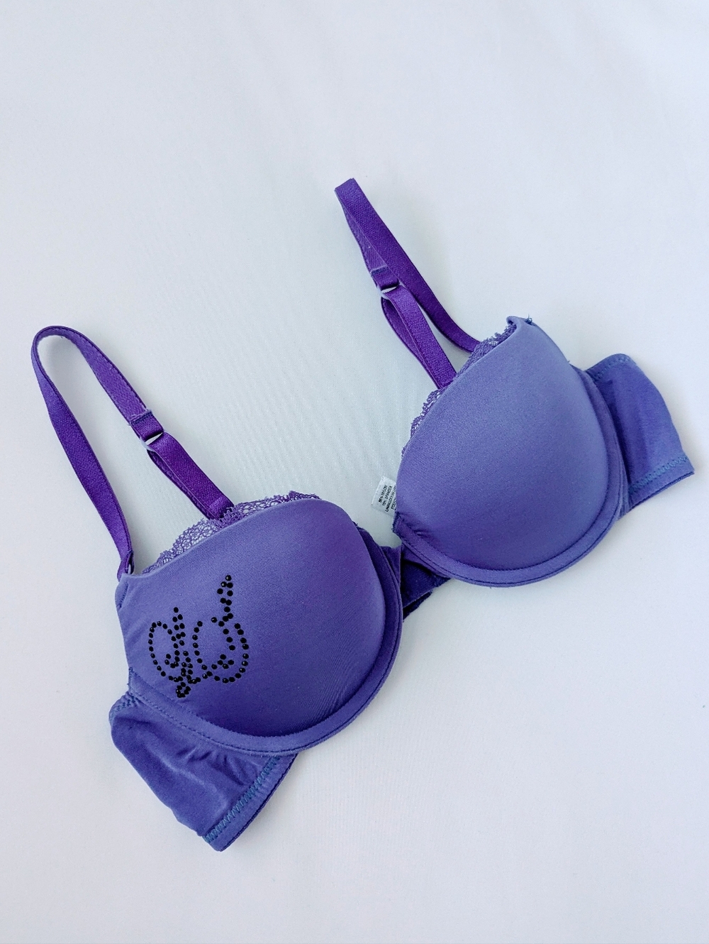 La Senza Purple Push-Up Bra with Decorative Accent - Picture 4 of 7